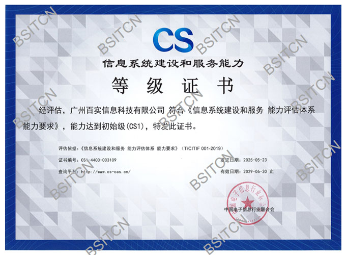 信息系統建設和服務能力